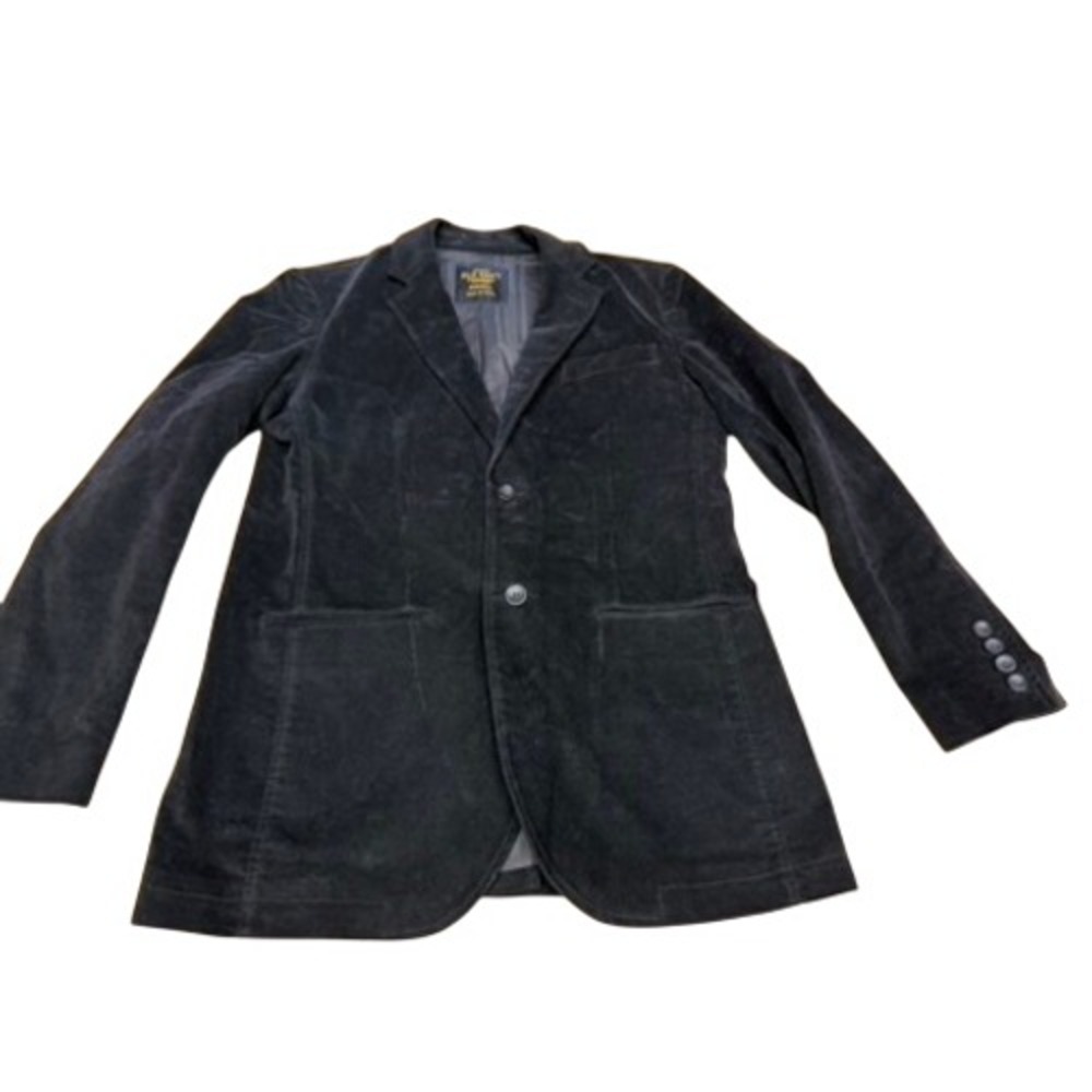 Old Navy Womens Black Corduroy Blazer Jacket Two Button‎ Small HOL-2007 DZ3YW